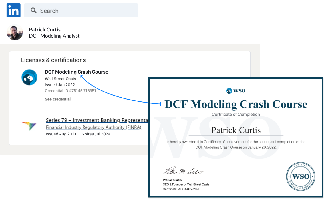 DCF Crash Course Certificate